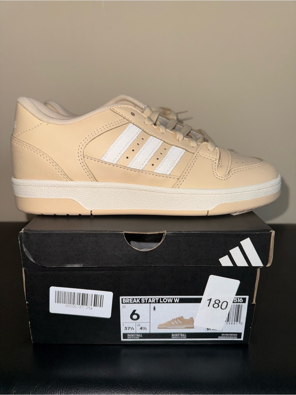 Adidas Break Start Low Womens Sz 6 Basketball Sneakers Shoes Sand Peach New